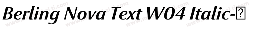 Berling Nova Text W04 Italic字体转换